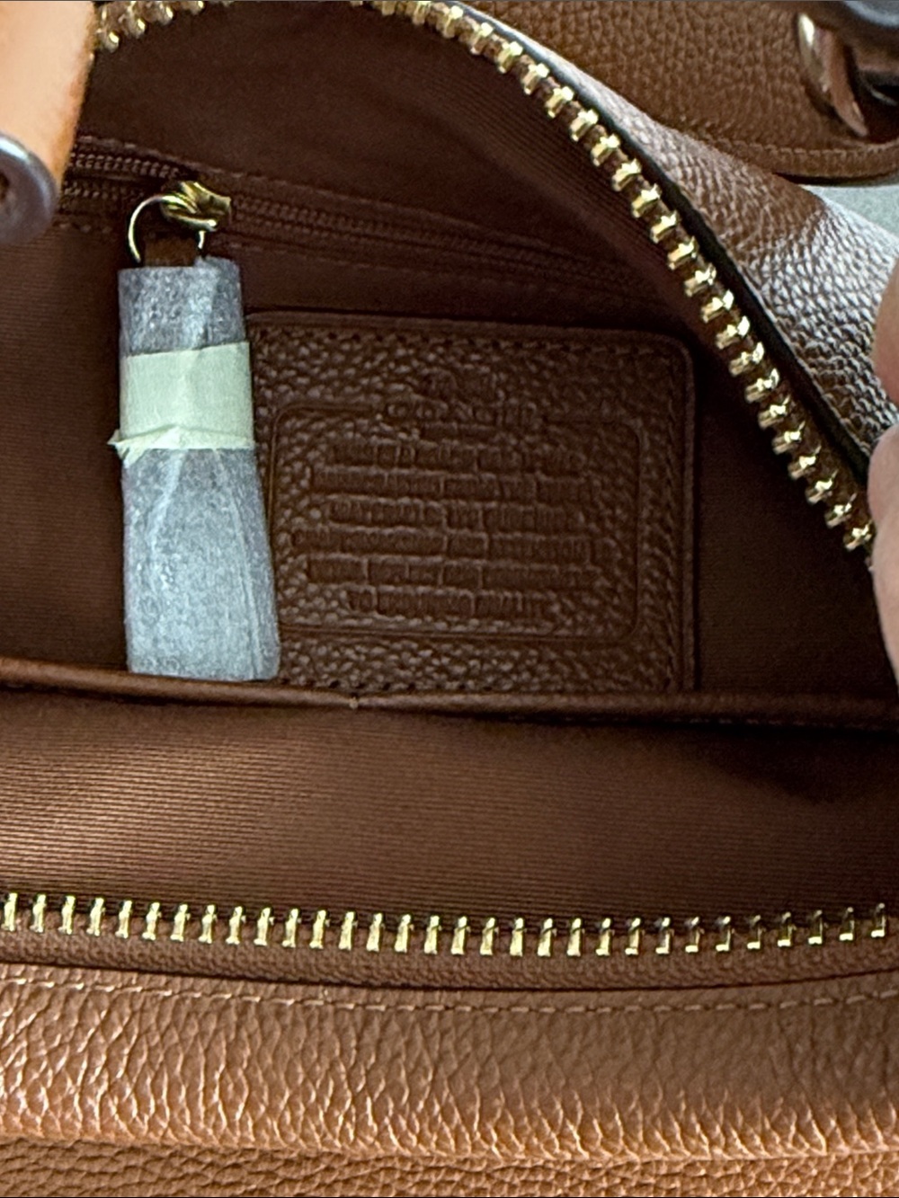 Coach Pebbled Leather authentic Shoulder Hobo in Cognac Brown - Picture 9 of 12